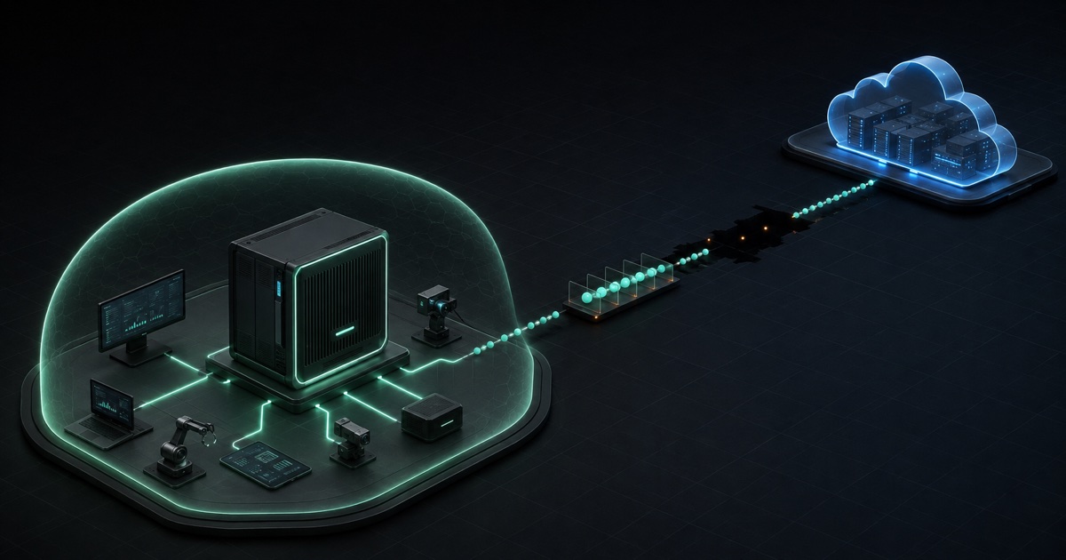 Local AI continuing to serve nearby devices while its connection to the cloud is interrupted